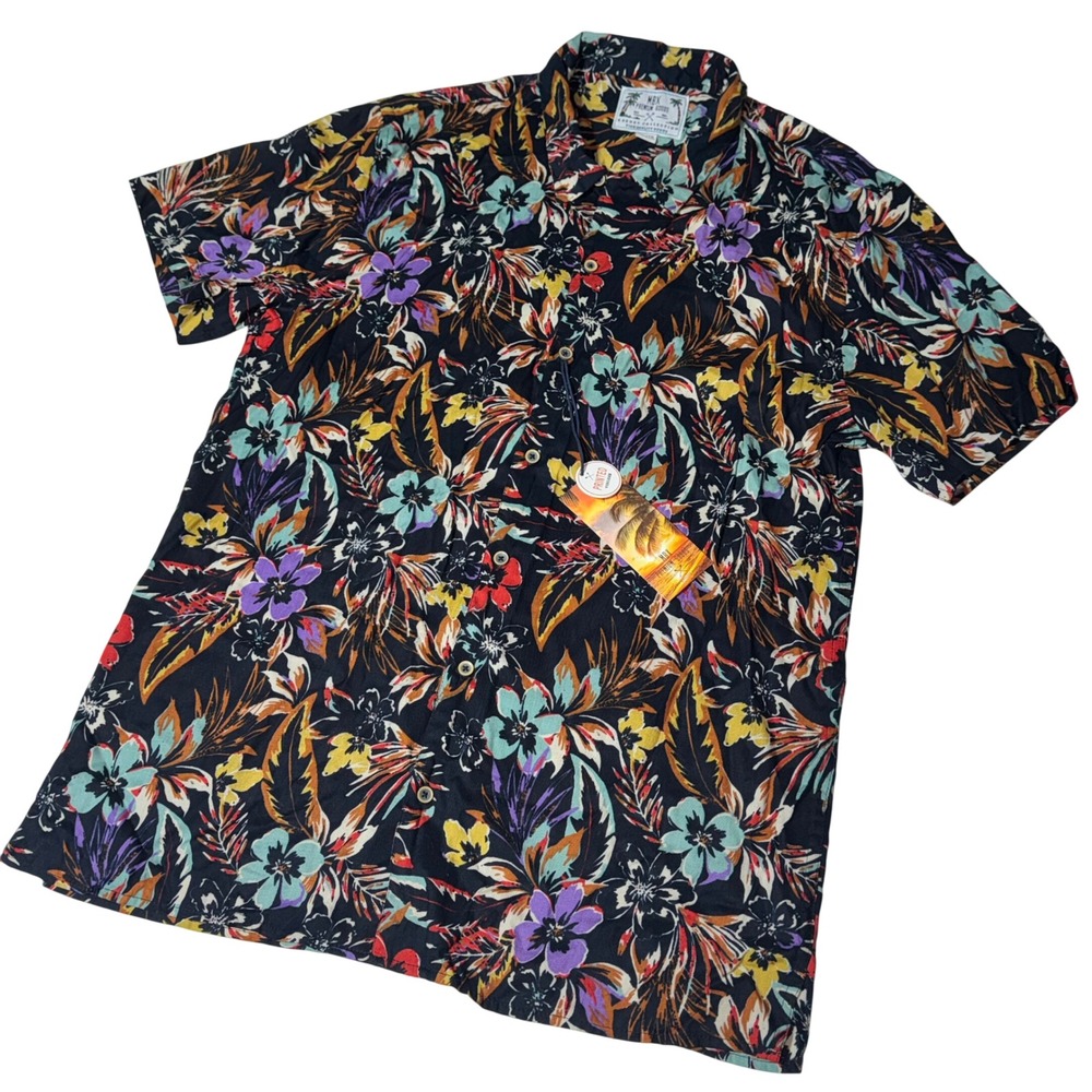 MBX Premium Goods Resort Collection Floral Tropical Viscose Button Up Shirt XL